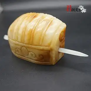 戈壁玉玉发冠帽冠男款玉冠簪子古风头饰发饰古装明冠道具汉服帽冠