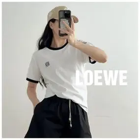 现货!loewe罗意威 anagram 印花logo拼色短袖t恤女_阿里巴巴找货神器
