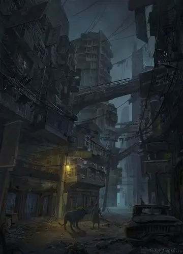 恐怖阴森小巷|插画|概念设定|探索者高文杰wenj - 原创作品 - 站酷