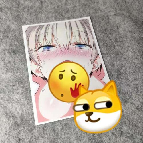 改装痛车潮流二次元动漫汽车摩托贴纸吐舌头侧窗挡划痕烫画d1906