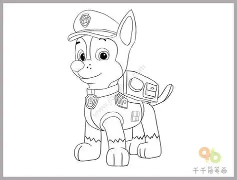 汪汪队阿奇简笔画汪汪队阿奇简笔画步骤