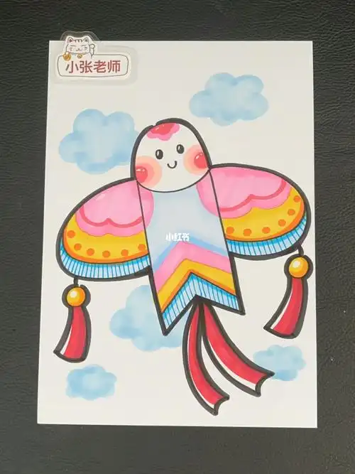 风筝简笔画儿童画