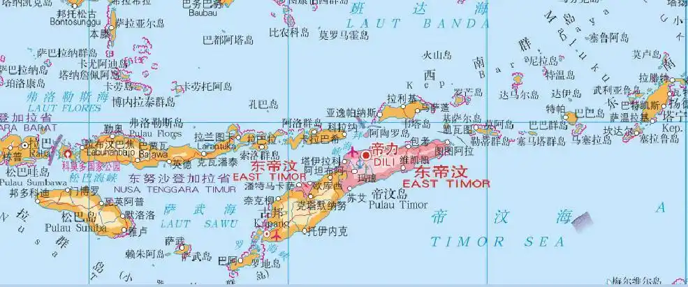 东帝汶地图全图高清版 图片预览