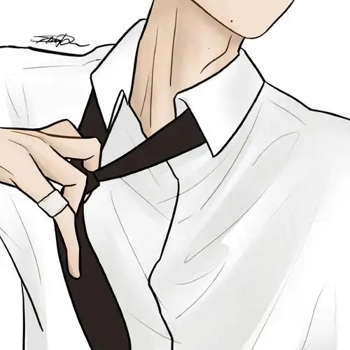 马嘉祺白衬衫扯领带