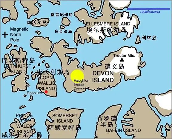 加拿大北极的伊丽莎白女王群岛下