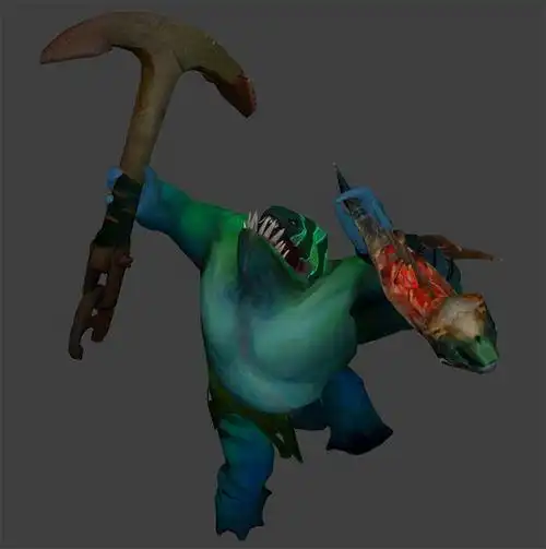 1.1.2 潮汐猎人动作 教学系统第二关中潮汐猎人有爬山