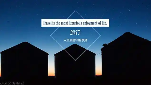 旅行的意义大图时尚杂志风排版ppt模板