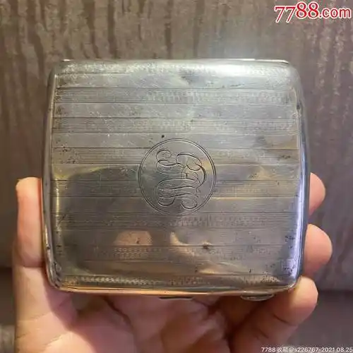 西洋古董英国古董纯银烟盒