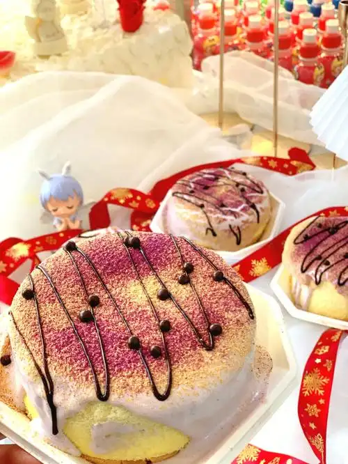 爆浆芋泥甜品蛋糕