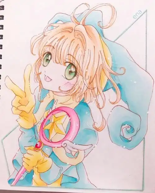 魔卡少女樱##手绘##插画##木之本樱##大道寺知世##动漫##卡通壁纸