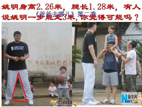 姚明高身.262,米长腿.