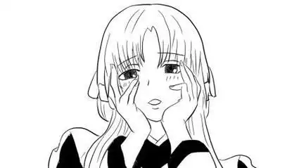 害羞脸红表情简笔画