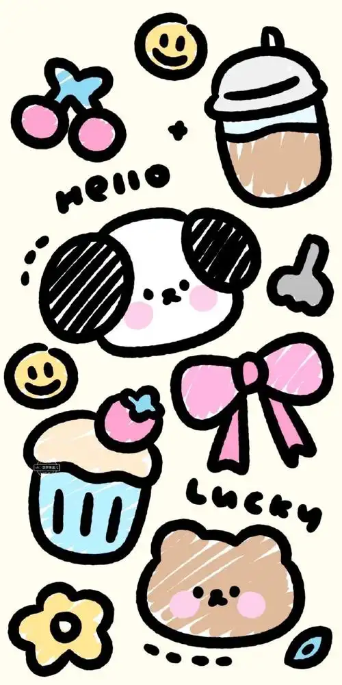 ins风涂鸦系列壁纸 cr.菠萝果酱儿__财经头条