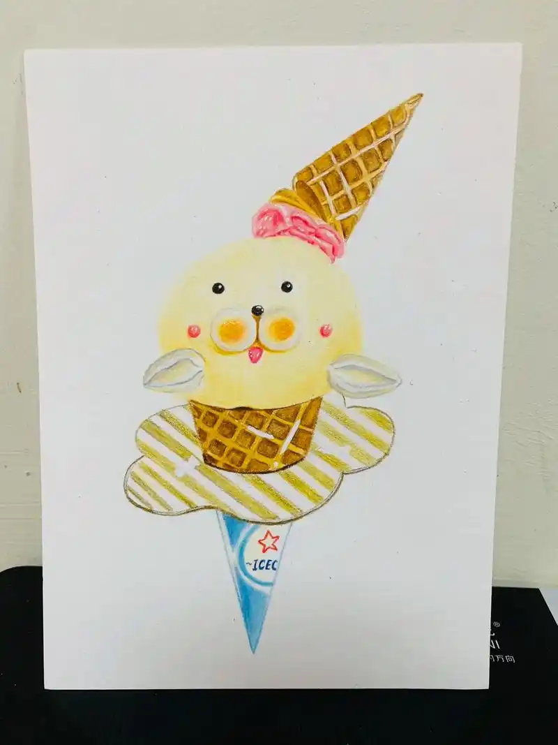 彩铅|动物冰淇淋.