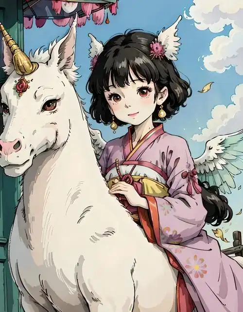 骑独角兽的女孩