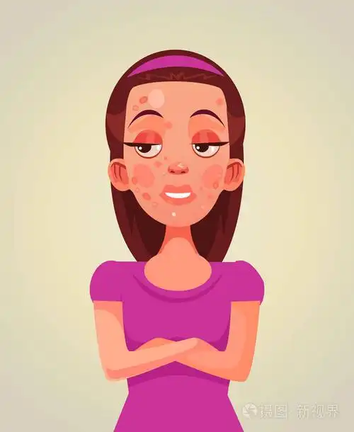 皮肤问题平面卡通插图图形设计概念元素