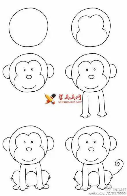 猴子简笔画图片大全猴子简笔画图片大全带颜色