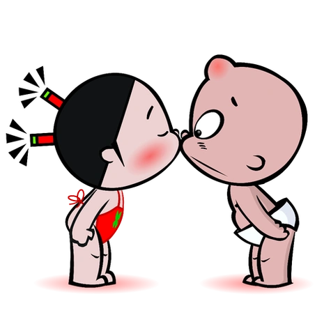 小破孩图片情侣头像有小破孩和丫丫的情侣头