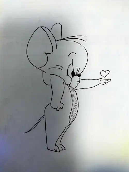 上班摸鱼画个杰瑞比心78