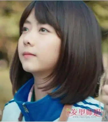 谭松韵最好的我们梳齐刘海 呆萌学生妹必备清纯齐肩发(3)
