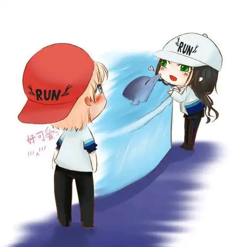 鹿晗迪丽热巴鹿迪陆地夫妇手绘