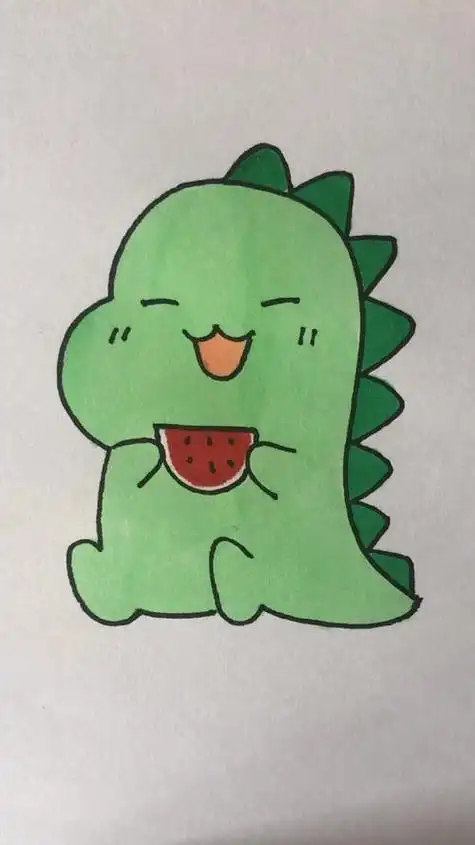 小恐龙宝宝简笔画可爱