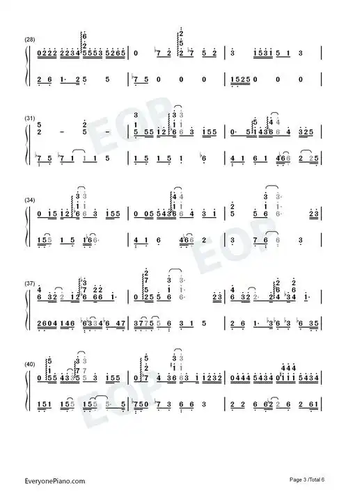 one more time one more chance-秒速5厘米双手简谱预览3