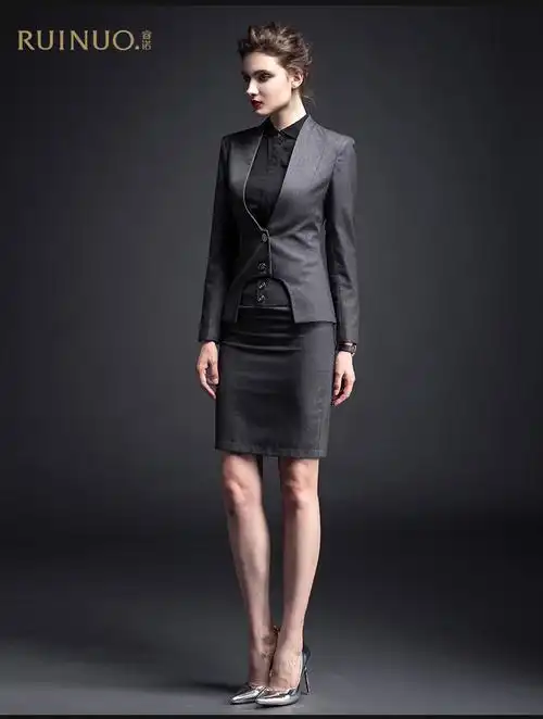 睿诺职业装女装套装小西装女春秋西服时尚气质白领西装商务正装修身