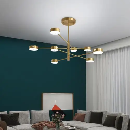 雷士照明北欧全铜吊灯现代简约客厅创意分子轻奢客厅吊灯