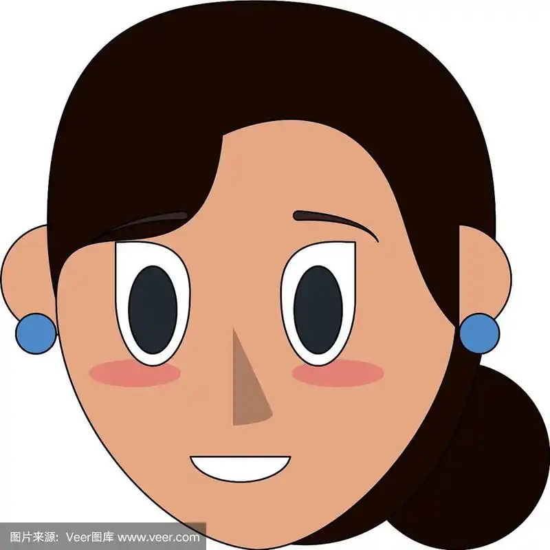 可爱女人脸卡通