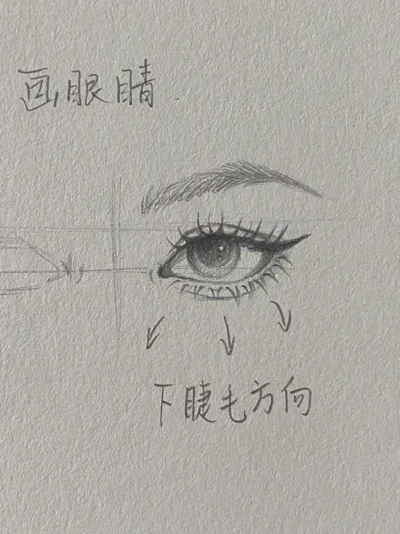 简单的眼睛画法～ 第一次直播给宝子们画了一只眼睛98,下次直播大家