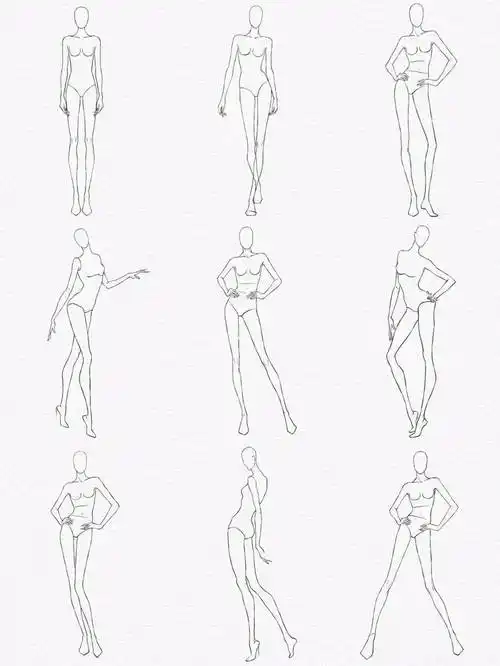 服装设计图 | 人体动态线稿 初学必备_趋势_采编_赛事