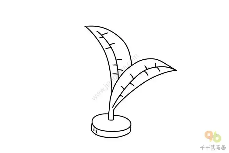 鸡毛毽子步骤图_体育用品简笔画