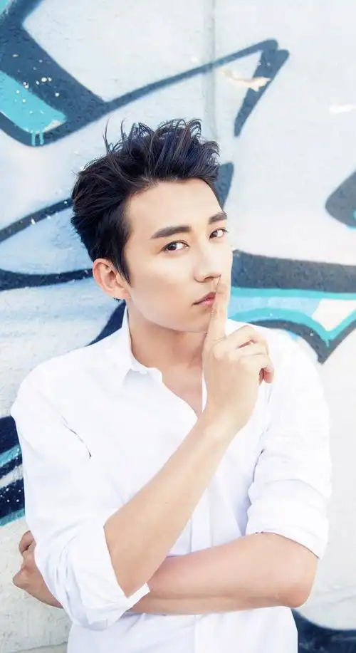 帅气男星刘学义白衬衣帅照