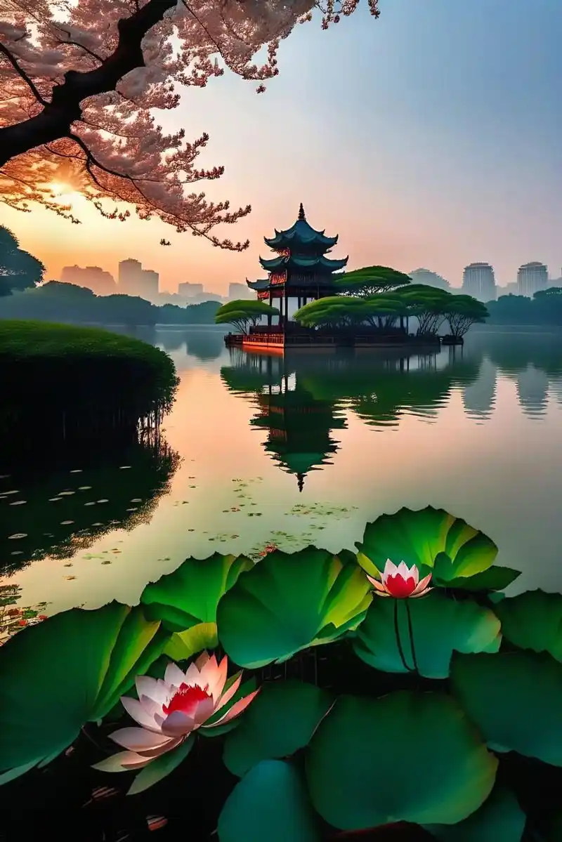 接天莲叶无穷碧,映日荷花别样红…西湖美景别样美,人间仙境美如 - 抖