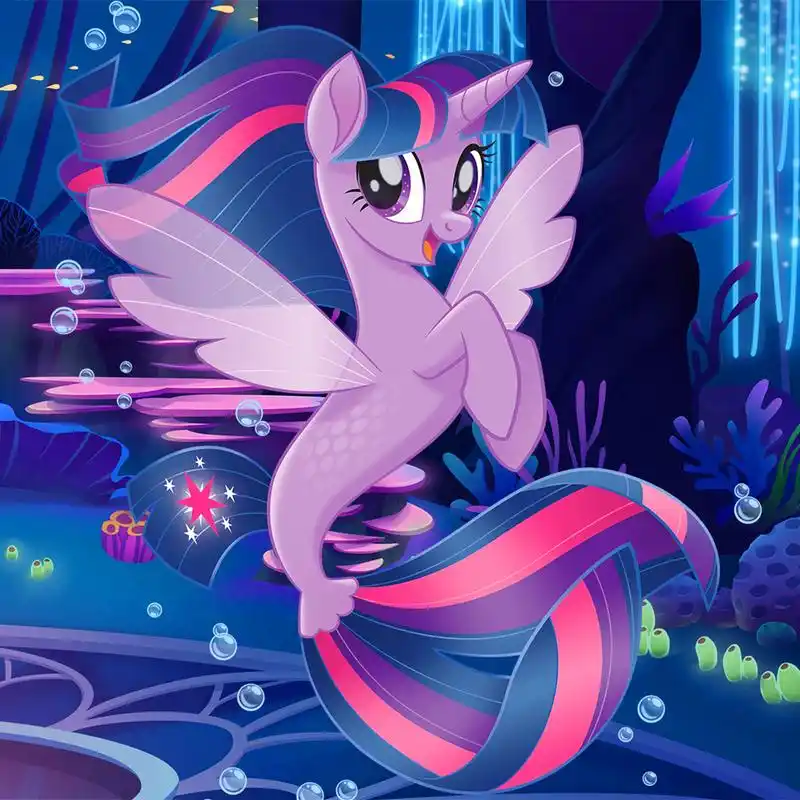 小马宝莉:海底世界的"美人鱼小马"像爱丽儿一样!