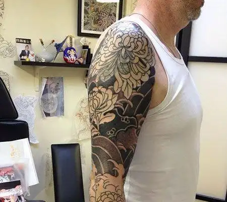 花臂纹身图案大全_花臂纹身图片_纹身花臂手稿_半臂纹身_第130页