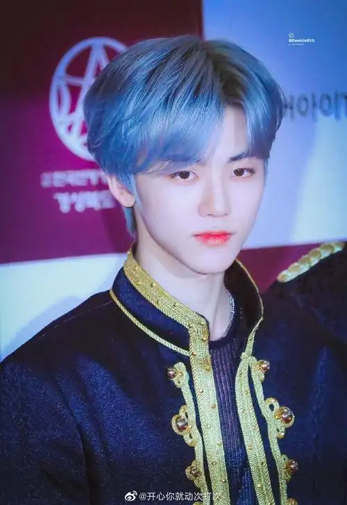 罗渽民这组蓝发造型真的好帅啊漫撕男本男