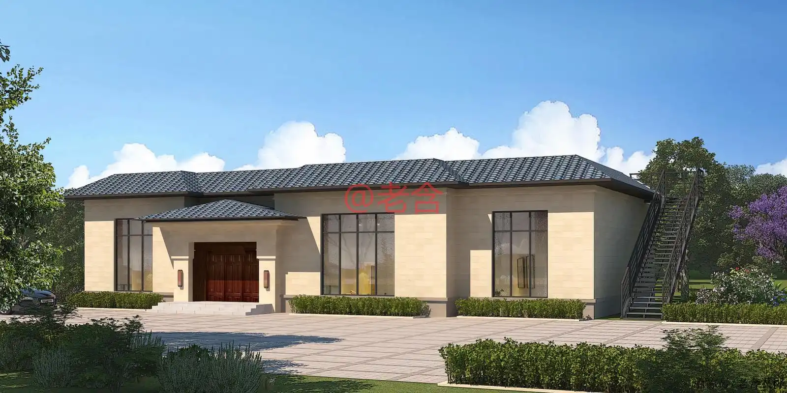 农村自建一层洋房美观大气,多卧室经济实用,适合资金少的朋友