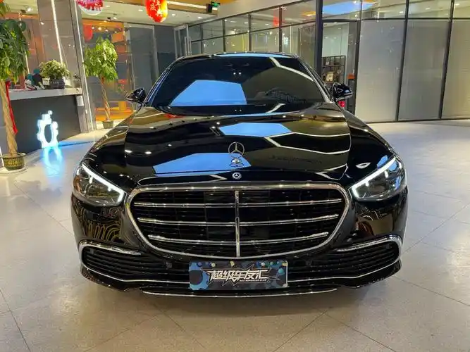 21寸巴博斯大饼定制 亮黑色涂装36奔驰s400l改色上车11奔驰21款新s级