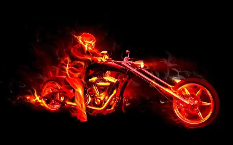 mobile wallpaper: fantasy, fire, skeletons, #31032