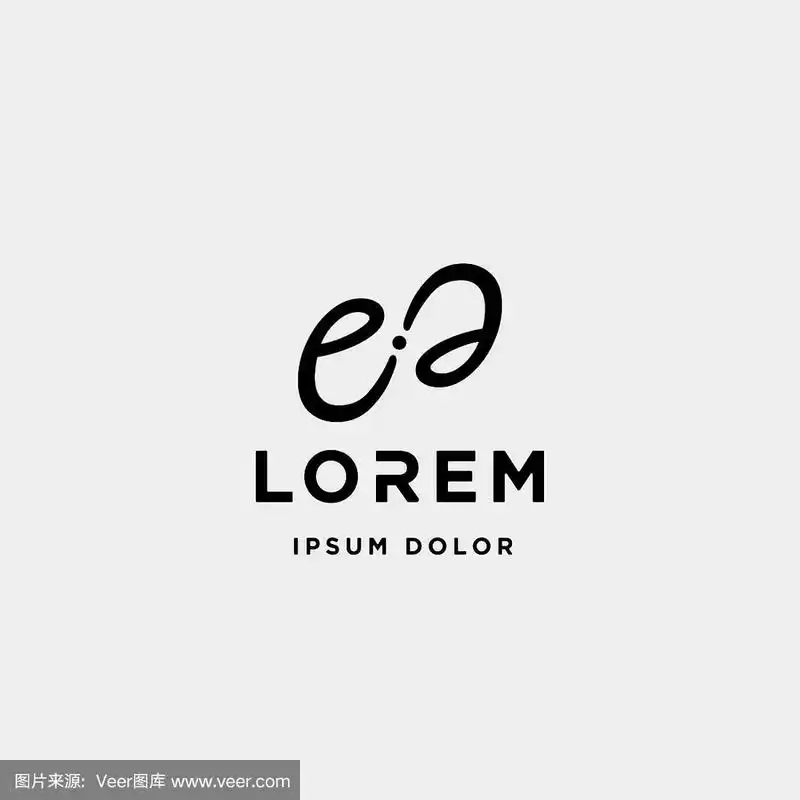 字母e字母组合符号图标
