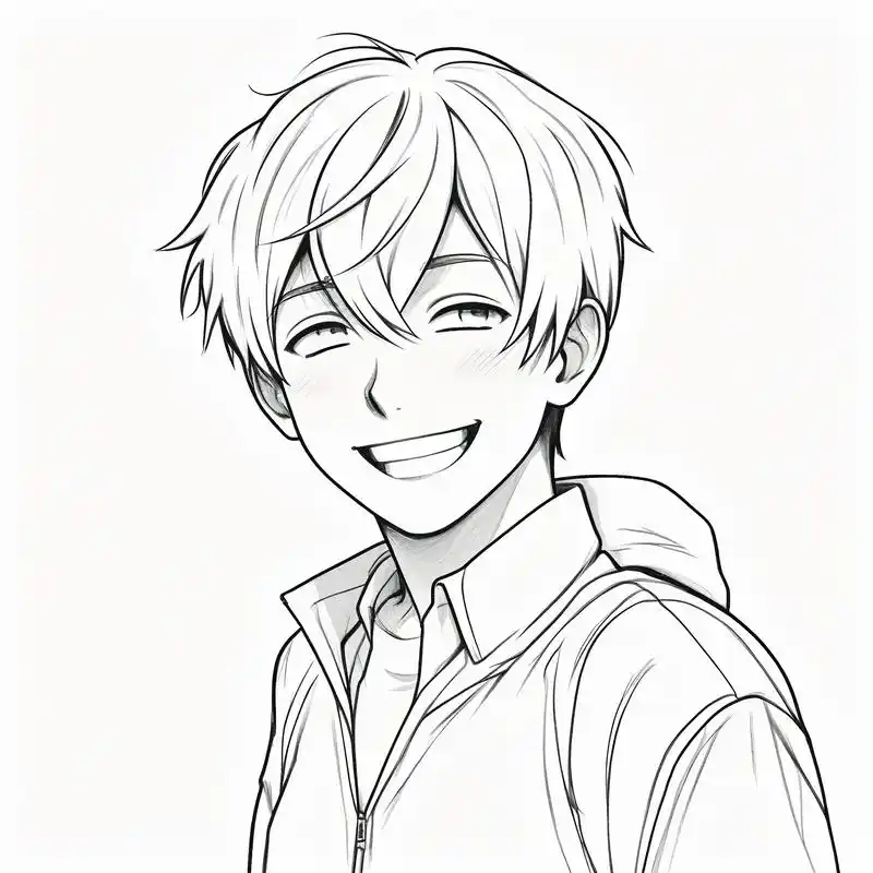 96 酷炫男生黑白素描头像 94