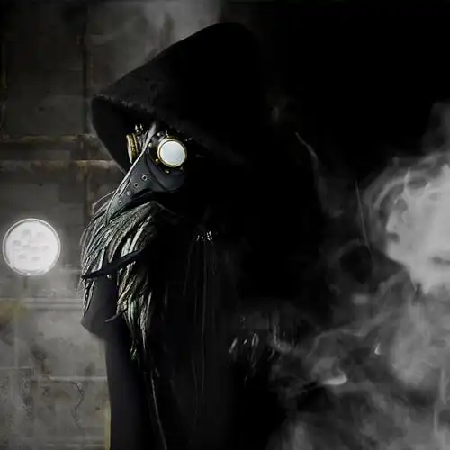 万圣节面具蒸汽朋克中世纪复古瘟疫医生个性动物乌鸦长鸟嘴面具男