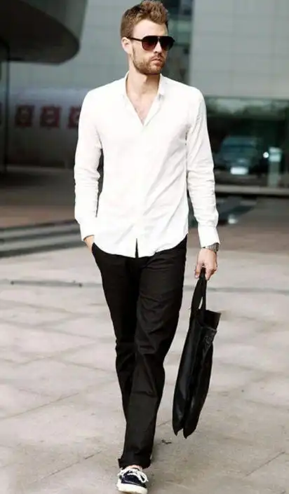 男人过了四十岁一定别穿得太老气5种白衬衫简约显气质