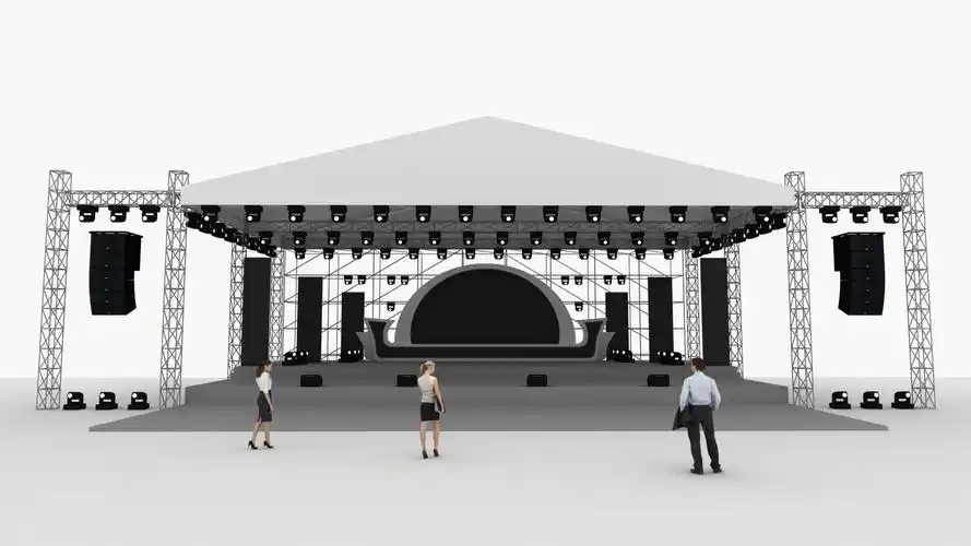 室外演出舞台灯光效果图