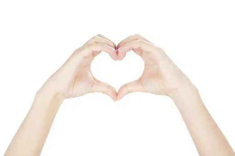 笔芯比心手指元素520情人节表白元素爱心手势双手比爱心素材笔芯情人