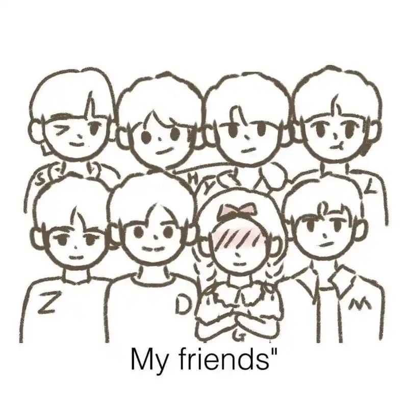 时代少年团 简笔画 自己随便画画的合照集