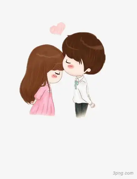 卡通情侣小人png素材透明免抠图片动植人物