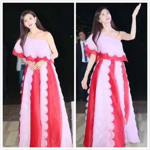 全智贤林志玲站在一起明明都穿着华丽的长裙气场却差这么多